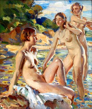 Three Bathers