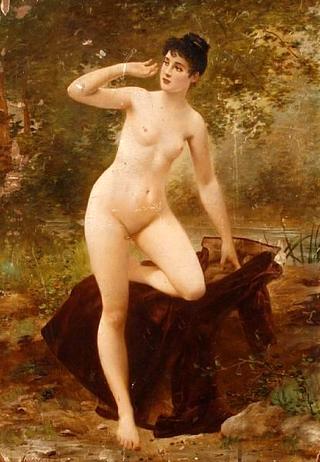 Nude by a River