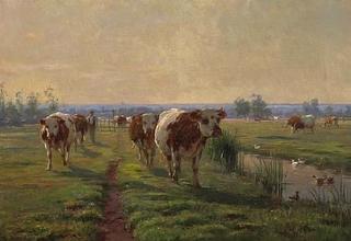 Cattle Returning from Pasture