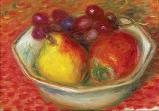 Pear, persimmon and grapes