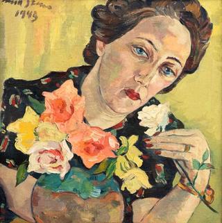 Freda with Roses