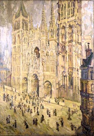 View of the Rouen Cathedral