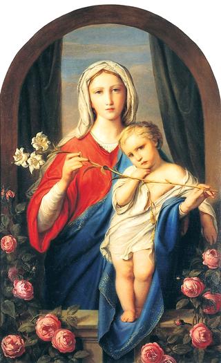 The Virgin and Child with Roses