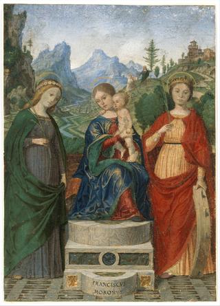 圣母子登基在塞西莉亚和亚历山大的凯瑟琳之间
