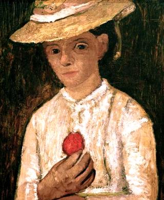 Self Portrait with Red Rose