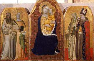 Madonna and Child Enthroned with Four Saints