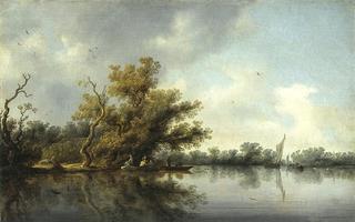 River Scene with Boatmen
