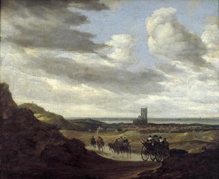 Dune Landscape with Travellers at Egmond aan Zee
