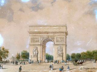 View of the Arc de Triomphe, Paris