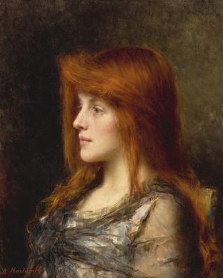 An auburn haired young woman