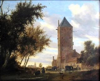 Landscape with the 'Plompetoren' in Utrecht