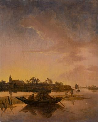 Water Landscape with Fishermen