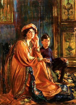 Portrait of Mabel Dodge and Son