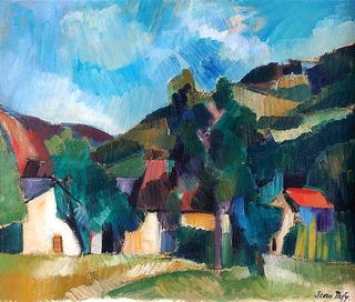 Landscape with red roofs