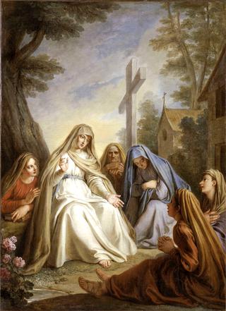 Saint Landrada Teaching the Widows and the Young