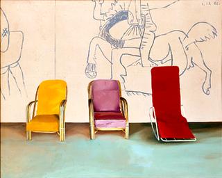 Three Chairs with Picasso Mural