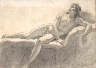 Male Nude Reclining on a Divan