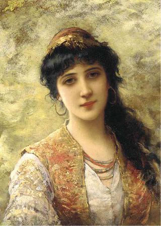 Young Beauty in an Embroidered Vest