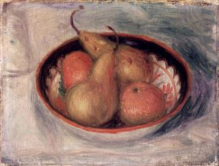 碗里的梨和桔子