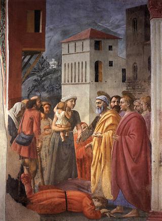 The Distribution of Arms and Death of Ananias (Brancacci Chapel)