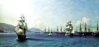 The Black Sea Fleet in the Bay of Theodosia, just before the Crimean War