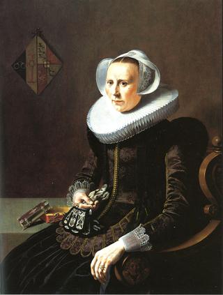 Portrait of a Woman with Embroidered Gloves