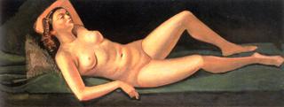 Reclining Nude Leaning on Her Arm