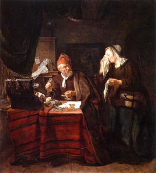 A Moneylender Visited by a Weeping Woman