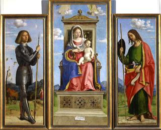 The Virgin and Infant Enthroned between Saints George and James