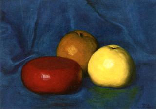 Still Life with Apples and Edamer Cheese