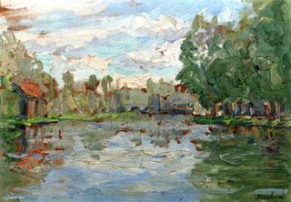 Banks of the Loing, Moret (sketch)