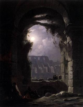 View of the Colosseum at Night