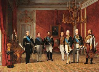 1829 年，梅特涅亲王在维也纳霍夫堡宫接见亚历山大·尼古拉耶维奇大公