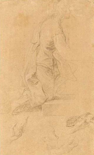 Studies of a Youth Kneeling on a Step