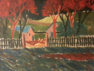 Cottages Behind Paling Fence