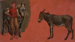Donkey, Horse and Groom