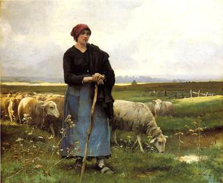 A Shepherdess with her Flock