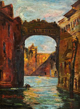 A Venetian Canal Scene