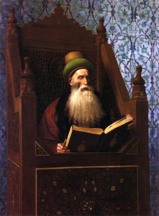Mufti Reading in His Prayer Stool