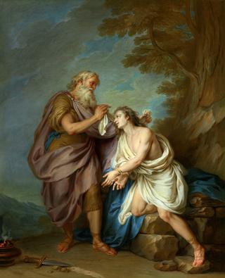 Abraham Preparing to Sacrifice Isaac (study)