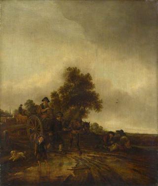 Landscape with Peasants and a Cart
