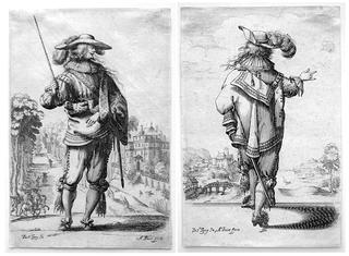 NOBLEMAN HOLDING A CROP (left) and NOBLEMAN SEEN FROM THE BACK