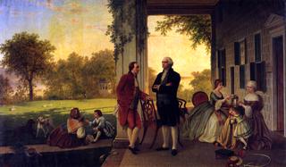 华盛顿和拉斐特在弗农山，1784年
