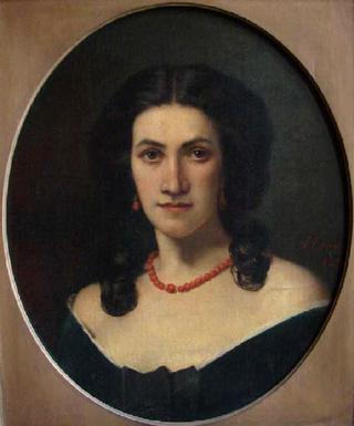 Portrait of a Woman with a Coral Necklace