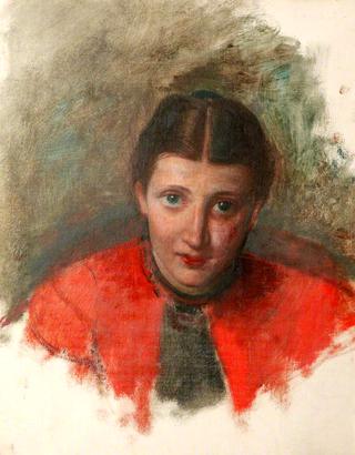 The Artist's Wife in a Red Cape