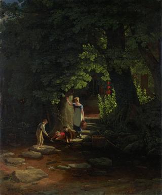 Children by a Brook