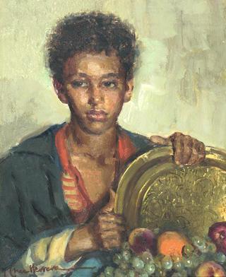 Portrait of a Boy with Fruit