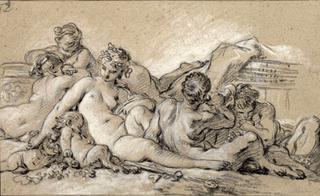 Satyrs, Nymphs and Putto Sleeping