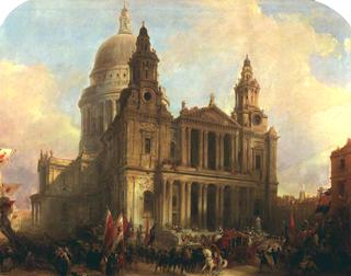 St Paul's Cathedral, London, with the Lord Mayor's Procession