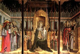Madonna and Child Surrounded by Saints (Triptych)